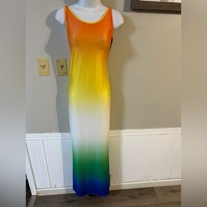 Ashley Stewart Multicolor Gradient Maxi Dress